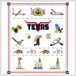 cross stitch pattern Texas Sampler
