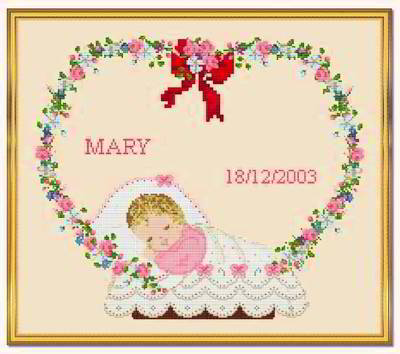 birth announcement cross stitch - Cross Stitching and Needlepoint