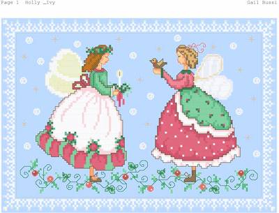 cross stitch pattern Crystal Angels