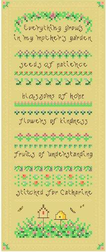 cross stitch pattern Mother's Garden