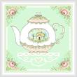 cross stitch pattern Grandmother's Teapot