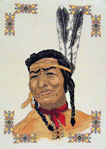cross stitch pattern Native American