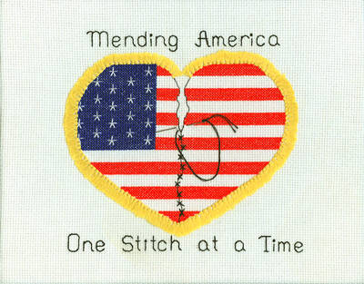 cross stitch pattern Mending America