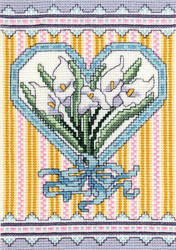 cross stitch pattern Victorian Calla Lillies