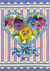 cross stitch pattern Victorian Pansies
