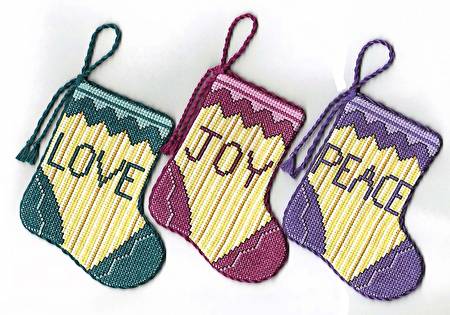 cross stitch pattern Victorian Stocking Ornaments