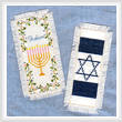 cross stitch pattern Menorah  Star of David Bookmarks
