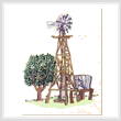 cross stitch pattern Country Windmill