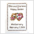 cross stitch pattern Golden Anniversary