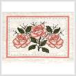 cross stitch pattern Coral Rose Spray