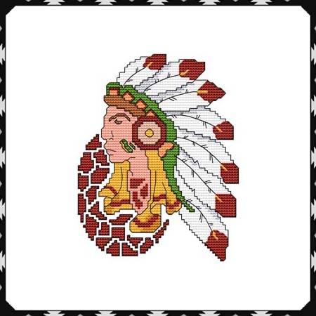 cross stitch pattern Arizona Chief