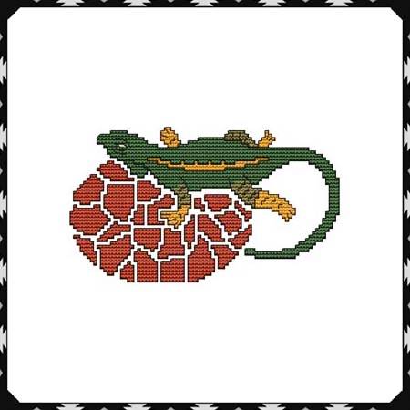 cross stitch pattern Arizona Lizard