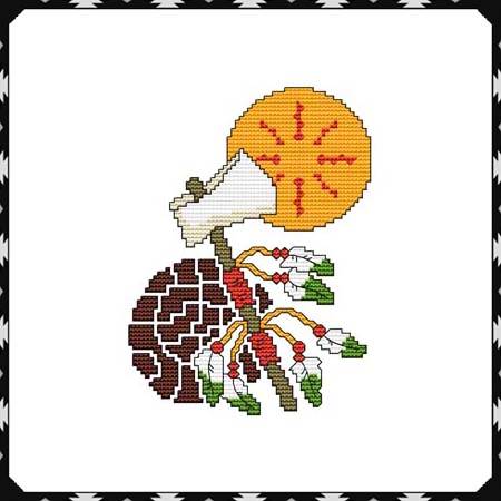 cross stitch pattern Arizona Tomahawk