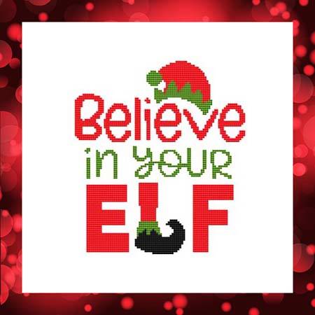 cross stitch pattern Believe In Your Elf
