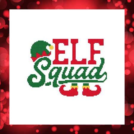cross stitch pattern Elf Squad