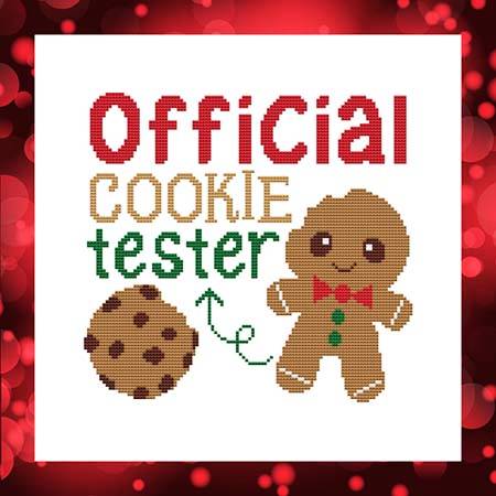 cross stitch pattern Official Cookie Tester