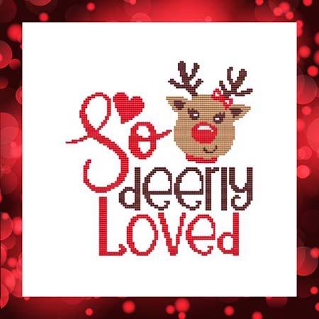 cross stitch pattern So Deerly Loved
