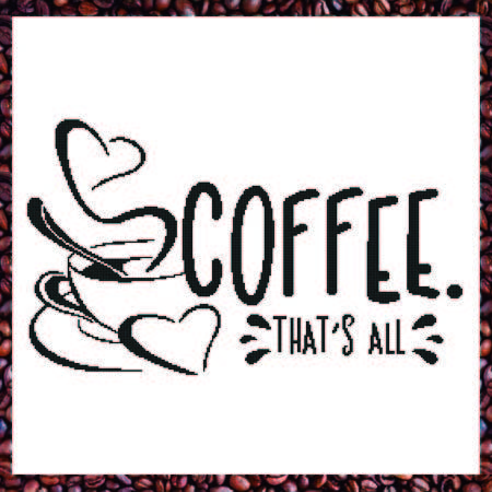 cross stitch pattern Coffee. That's All