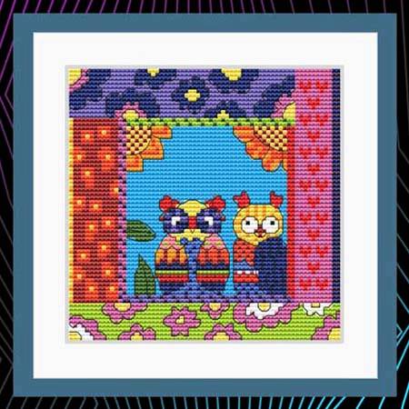 cross stitch pattern Crazy Patch Owl 11