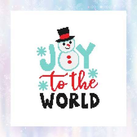 cross stitch pattern Joy To The World