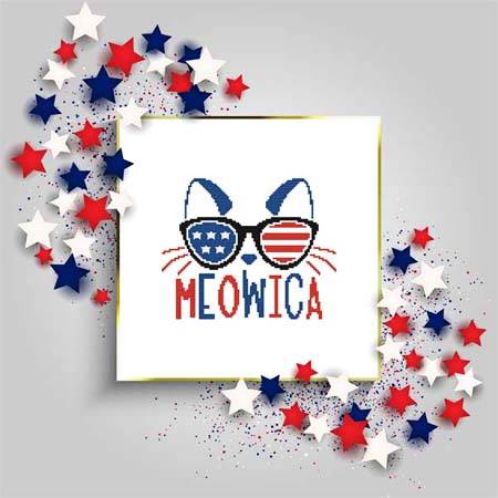cross stitch pattern Meowica