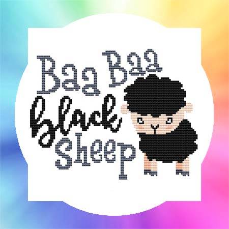 cross stitch pattern Nursery Rhyme - Baa Baa Black Sheep