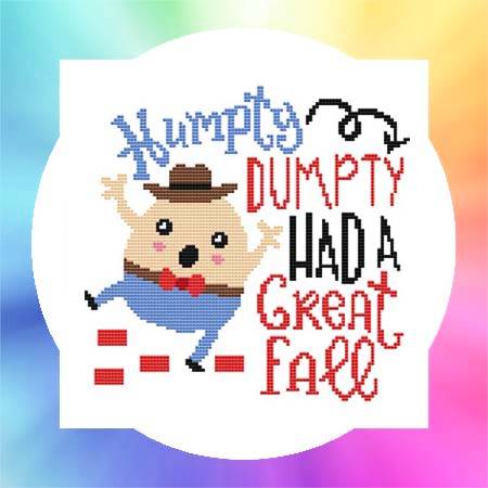 cross stitch pattern Nursery Rhyme - Humpty Dumpty