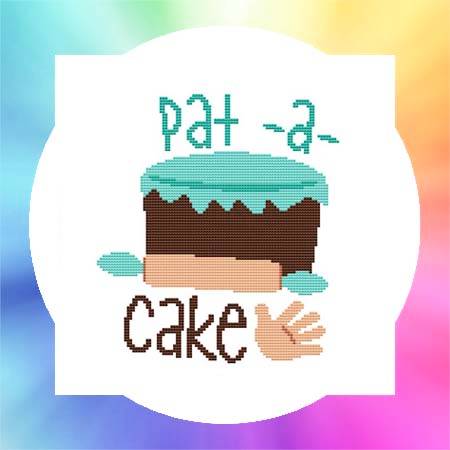 cross stitch pattern Nursery Rhyme - Pat A Cake
