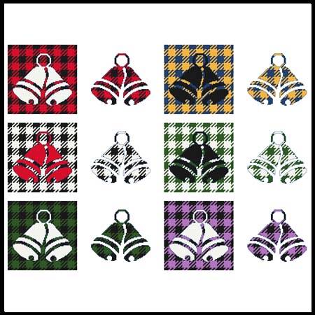 cross stitch pattern Fun With Plaid - Bells