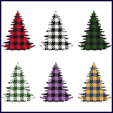 cross stitch pattern Fun With Plaid - Christmas Tree