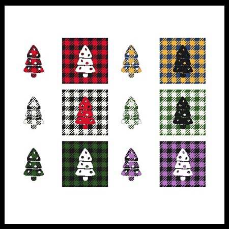 cross stitch pattern Fun With Plaid - Tree