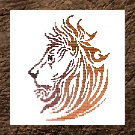 cross stitch pattern Tribal Lion