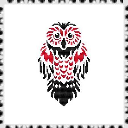 cross stitch pattern Tribal Owl 05