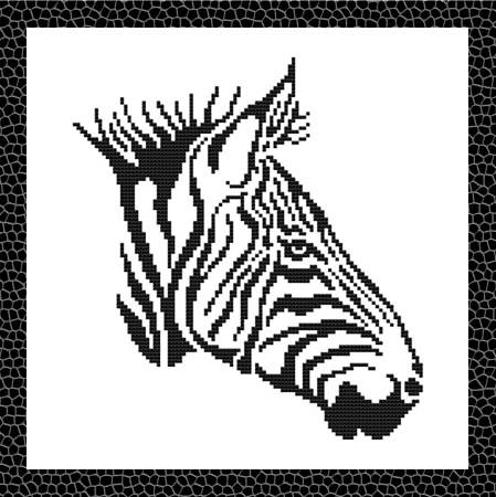cross stitch pattern Tribal Zebra