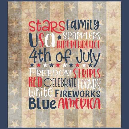 cross stitch pattern Subway Art - 4th Of July / Patriotic