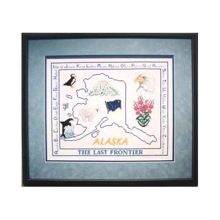 cross stitch pattern Alaska Sampler 
