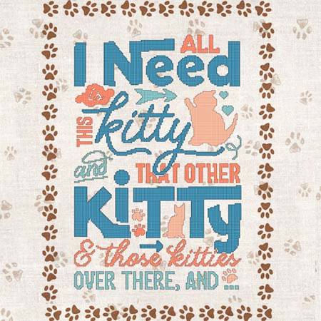 cross stitch pattern All I Need Is This Kitty  That Kitty...
