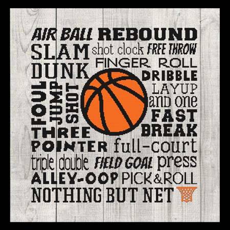 cross stitch pattern Subway Art - Sports - Basketball