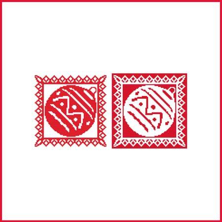 cross stitch pattern Christmas Stencil Ornament - Ornament 1