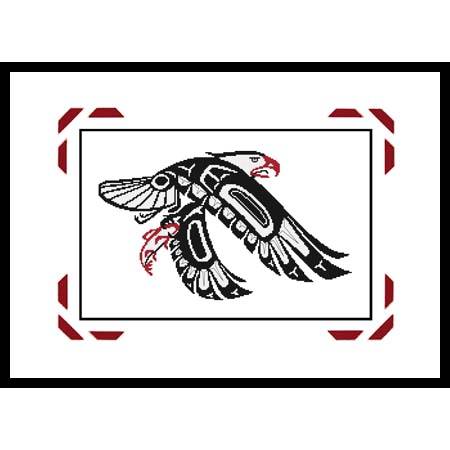 cross stitch pattern A Northwest Coast Native Eagle w/ Salmon