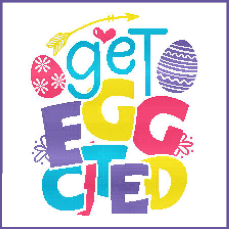 cross stitch pattern Get Egg Cited