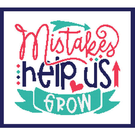 cross stitch pattern Mistakes Help Us Grow