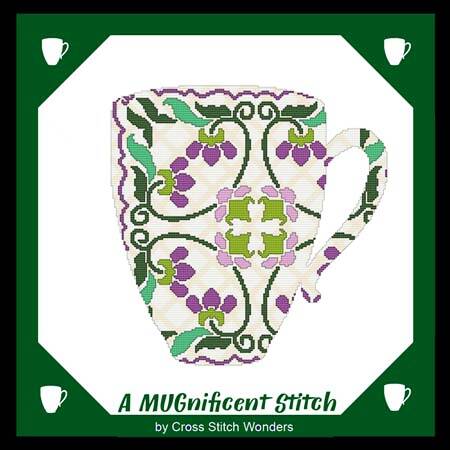 cross stitch pattern A MUGnificent Stitch - REFLECTION MUG 1