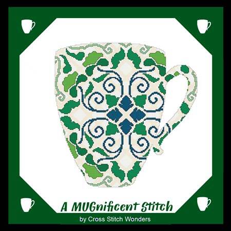 cross stitch pattern A MUGnificent Stitch - REFLECTION MUG 2