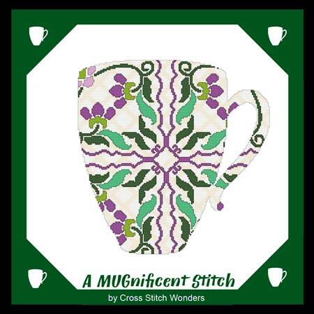 cross stitch pattern A MUGnificent Stitch - REFLECTION MUG 1R