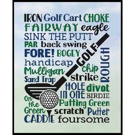 cross stitch pattern Subway Art - Sports - GOLF