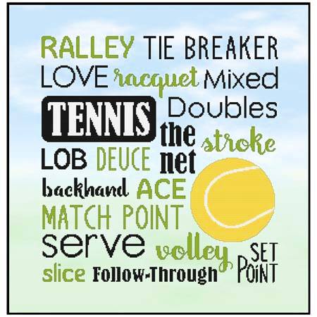 cross stitch pattern Subway Art - Sports - TENNIS