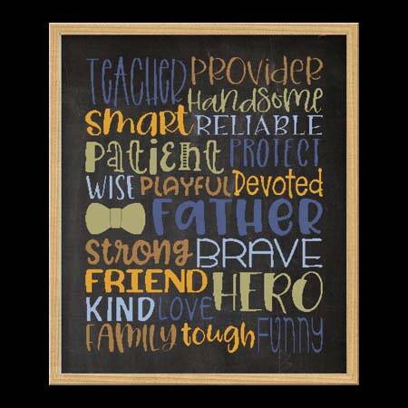 cross stitch pattern Subway Art - FATHER