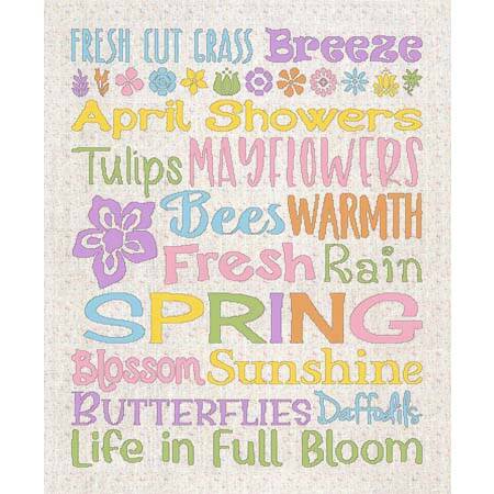 cross stitch pattern Subway Art - SPRING