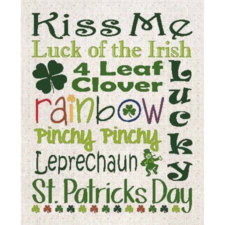 cross stitch pattern Subway Art - St. Patrick